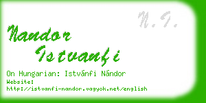 nandor istvanfi business card