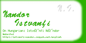 nandor istvanfi business card